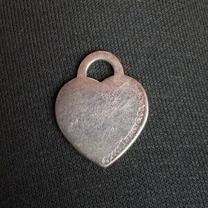 Tiffany & Co. Sterling Silver 2001 Medium Heart Pendant Charm